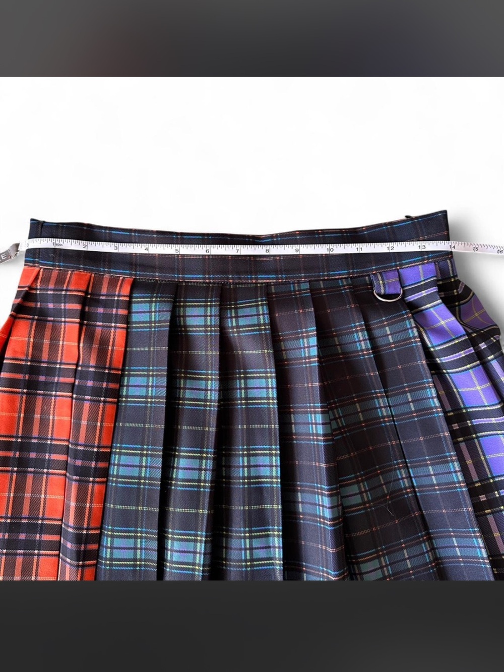 Plaid Pleated Mini Skirt in Multi-Color - Picture 5 of 7